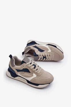 Sneakersy Męskie Memory Foam System Big Star NN174348 Szare Męskie Obuwie Sportowe Męskie