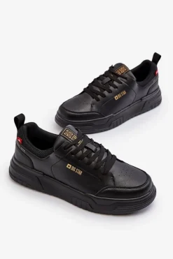 Online Big Star Shoes Sneakersy Męskie Memory Foam System Big Star NN174148 Czarne Czarny