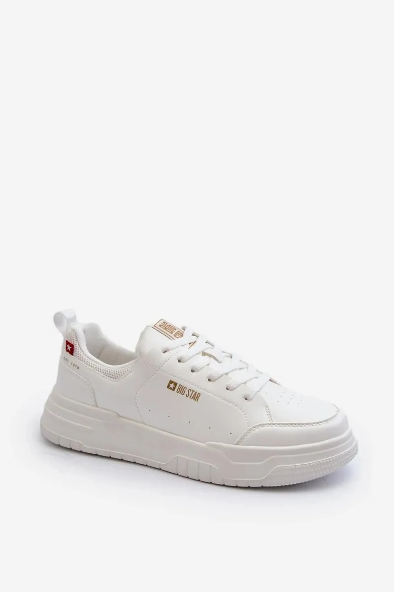 Obuwie Sportowe Męskie>Big Star Shoes Sneakersy Męskie Memory Foam System Big Star NN174149 Białe Biały