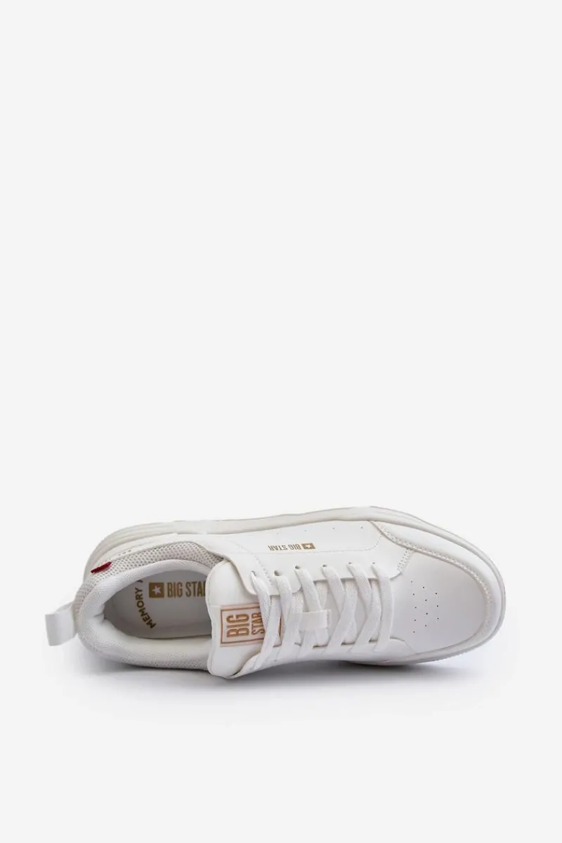 Obuwie Sportowe Męskie>Big Star Shoes Sneakersy Męskie Memory Foam System Big Star NN174149 Białe Biały