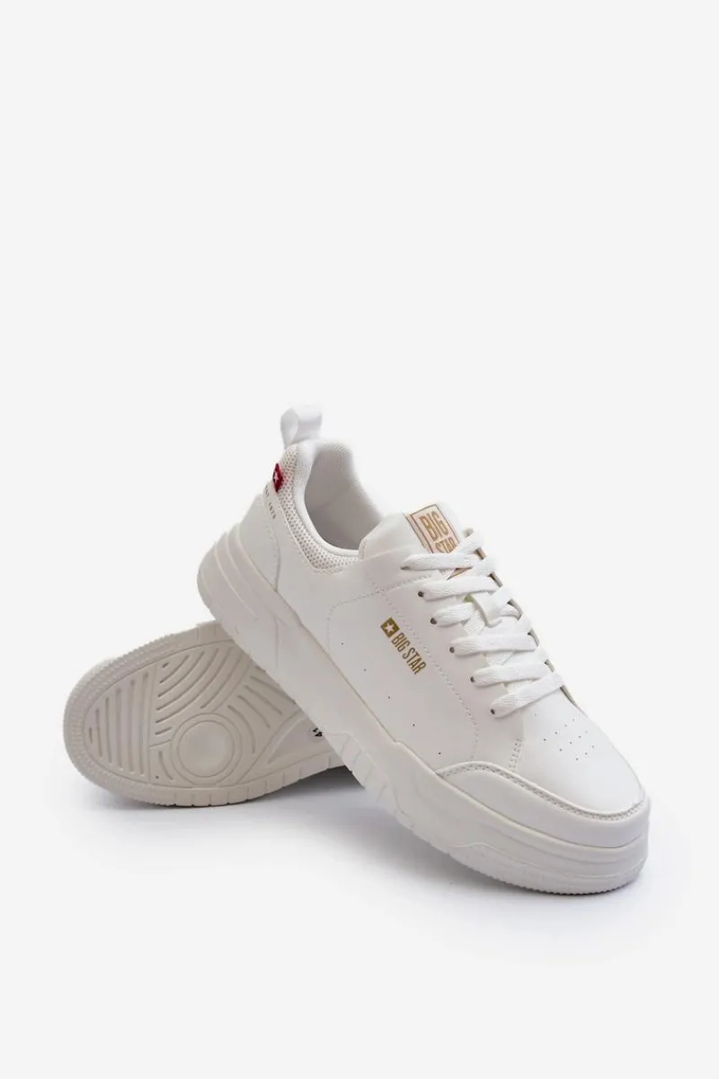 Obuwie Sportowe Męskie>Big Star Shoes Sneakersy Męskie Memory Foam System Big Star NN174149 Białe Biały