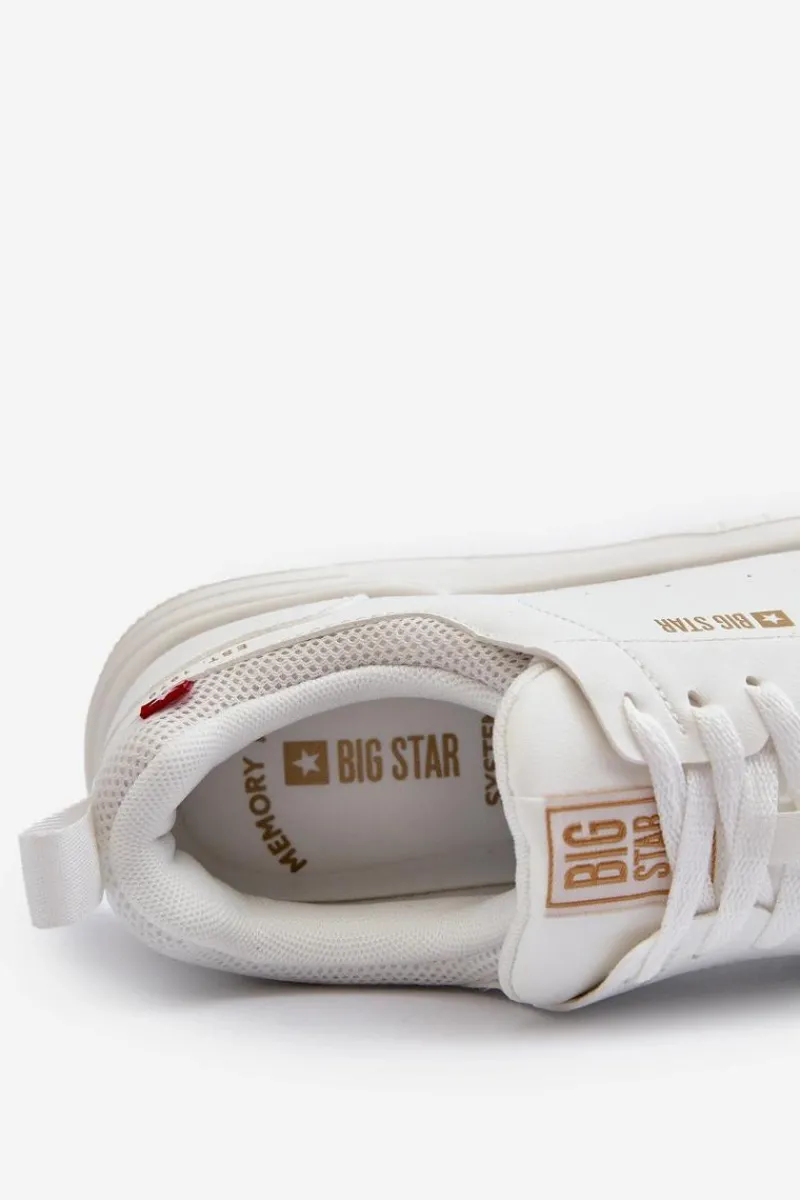 Obuwie Sportowe Męskie>Big Star Shoes Sneakersy Męskie Memory Foam System Big Star NN174149 Białe Biały