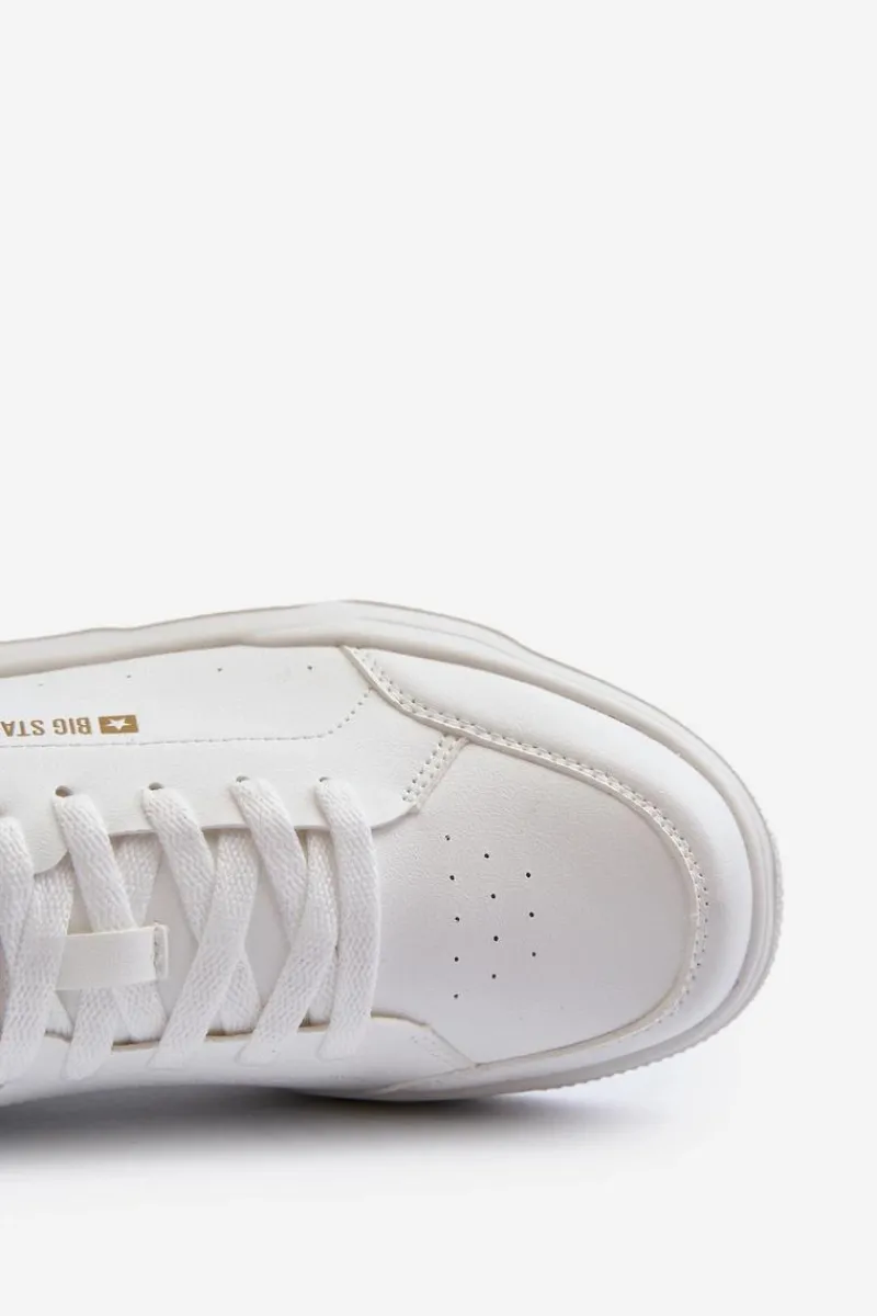 Obuwie Sportowe Męskie>Big Star Shoes Sneakersy Męskie Memory Foam System Big Star NN174149 Białe Biały