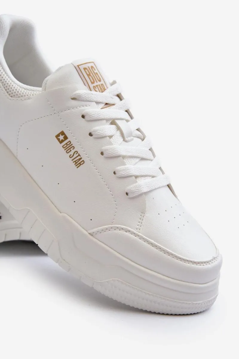 Obuwie Sportowe Męskie>Big Star Shoes Sneakersy Męskie Memory Foam System Big Star NN174149 Białe Biały