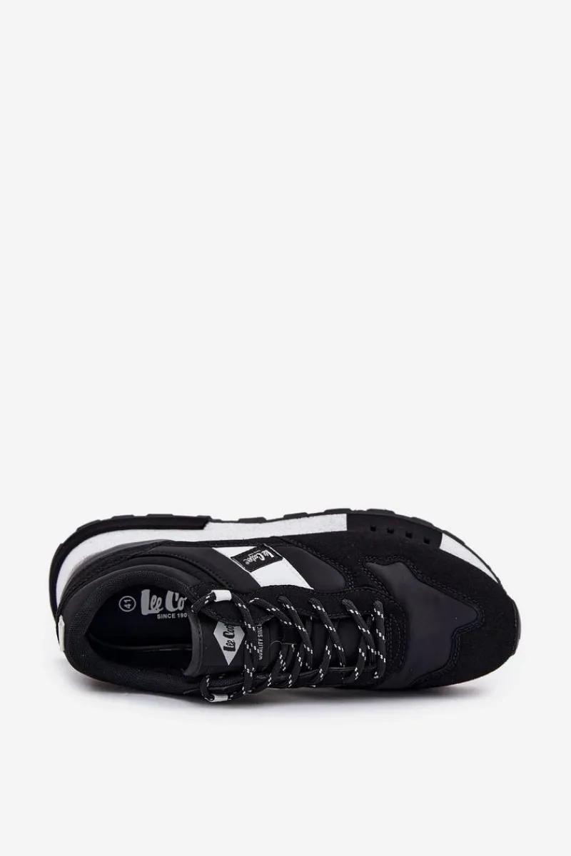 Sale Sneakersy Męskie Na Platformie LCJ-25-03-3378M Czarne Męskie Obuwie Sportowe Męskie