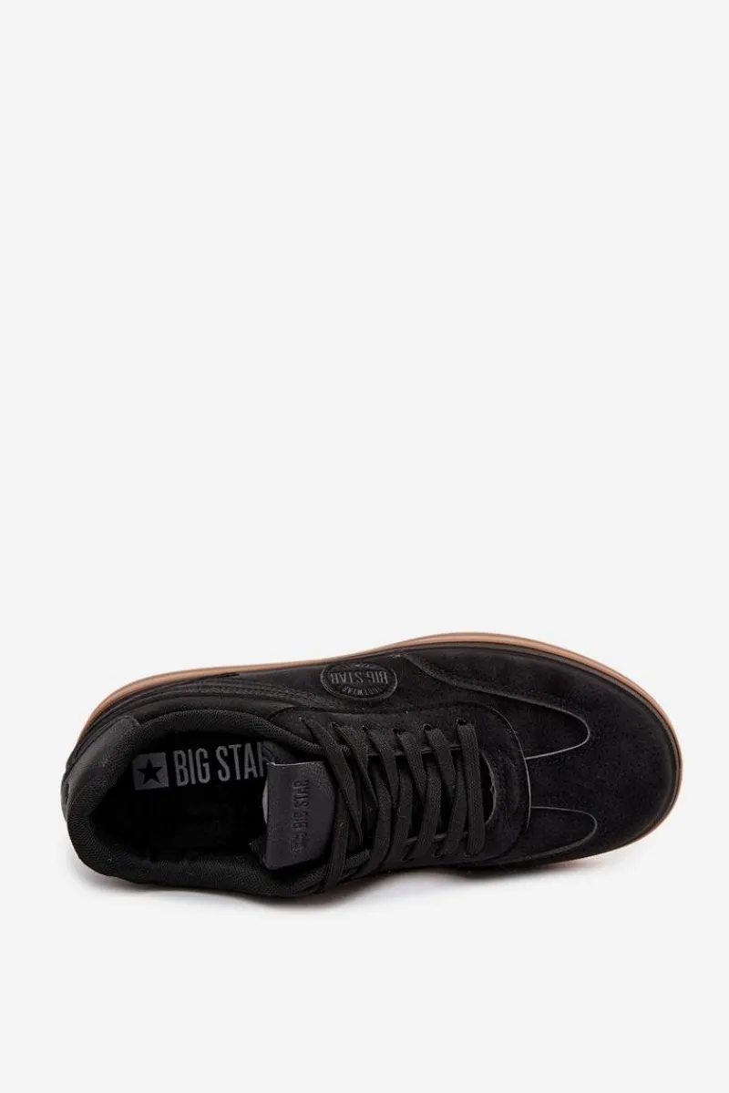 Obuwie Sportowe Męskie>Big Star Shoes Sneakersy Męskie Niskie Big Star SS174019 HI-POLY SYSTEM Czarne Czarny