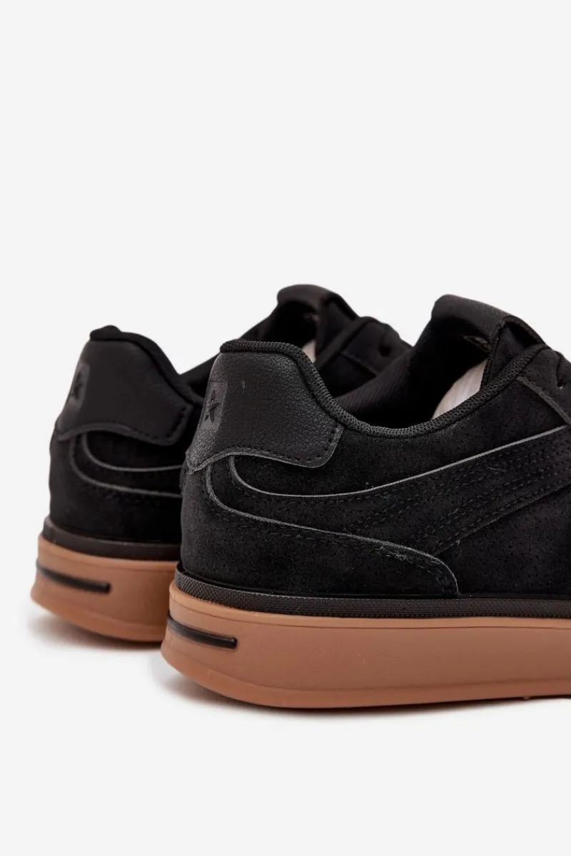 Obuwie Sportowe Męskie>Big Star Shoes Sneakersy Męskie Niskie Big Star SS174019 HI-POLY SYSTEM Czarne Czarny