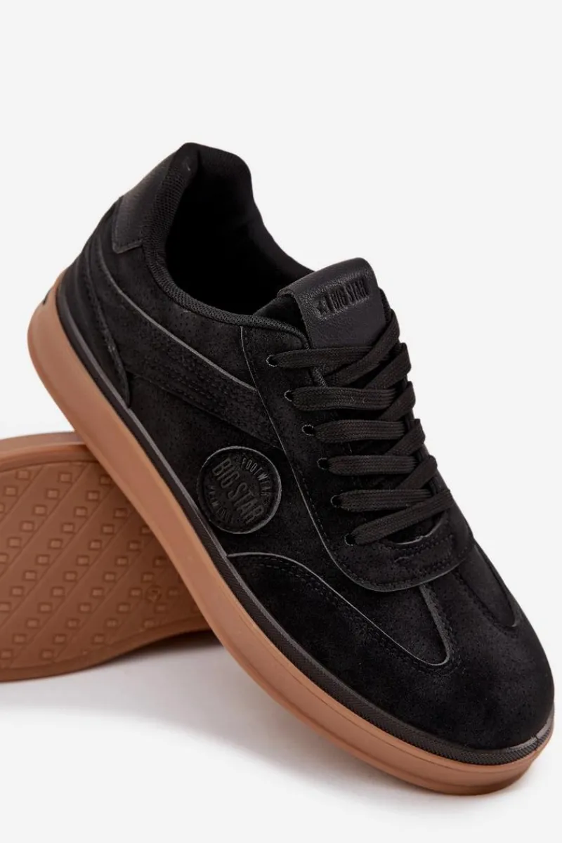 Obuwie Sportowe Męskie>Big Star Shoes Sneakersy Męskie Niskie Big Star SS174019 HI-POLY SYSTEM Czarne Czarny