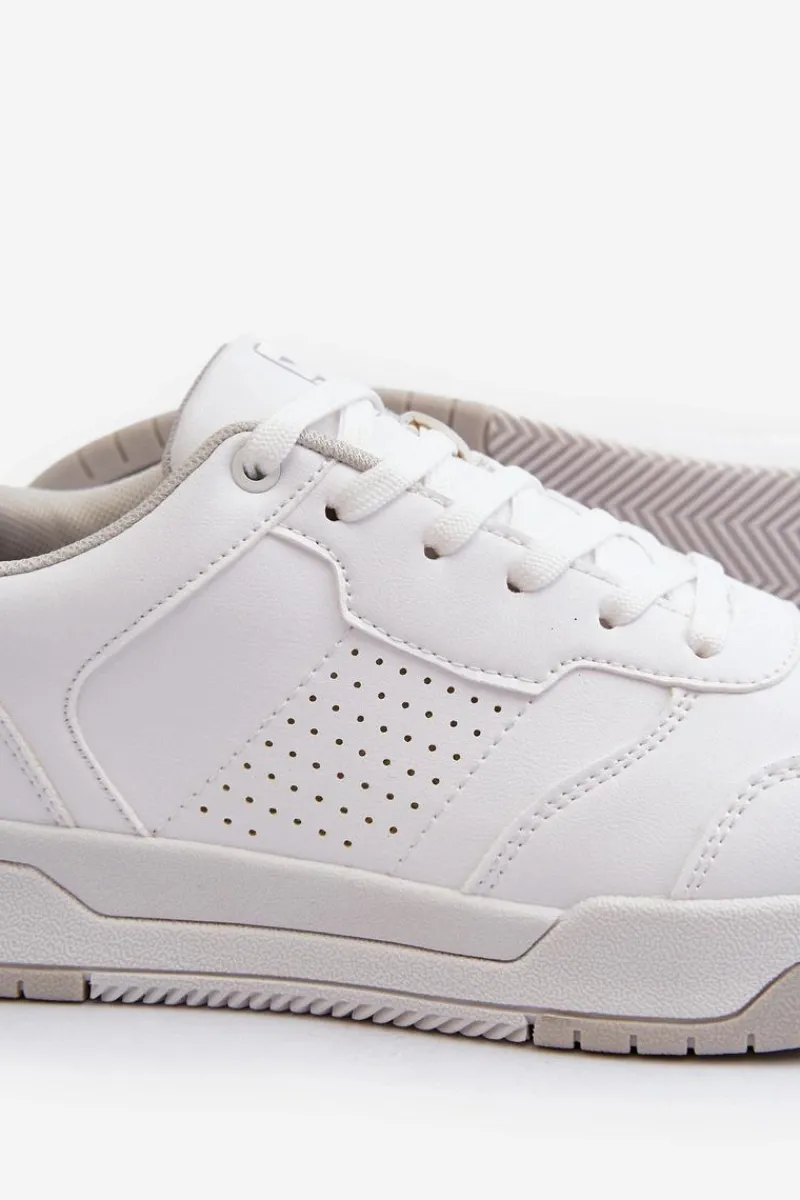 Obuwie Sportowe Męskie>Evento Sneakersy Męskie Z Eko Skóry Białe Radikalle