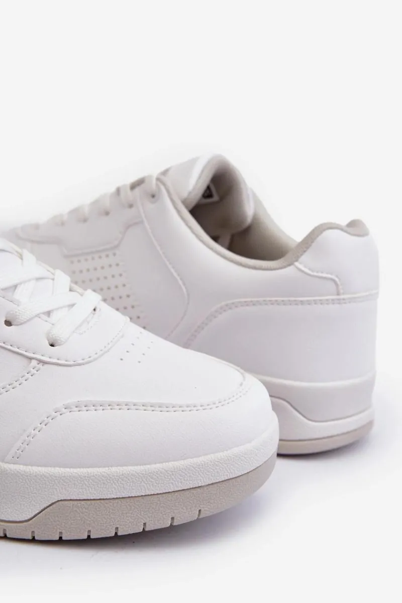 Obuwie Sportowe Męskie>Evento Sneakersy Męskie Z Eko Skóry Białe Radikalle