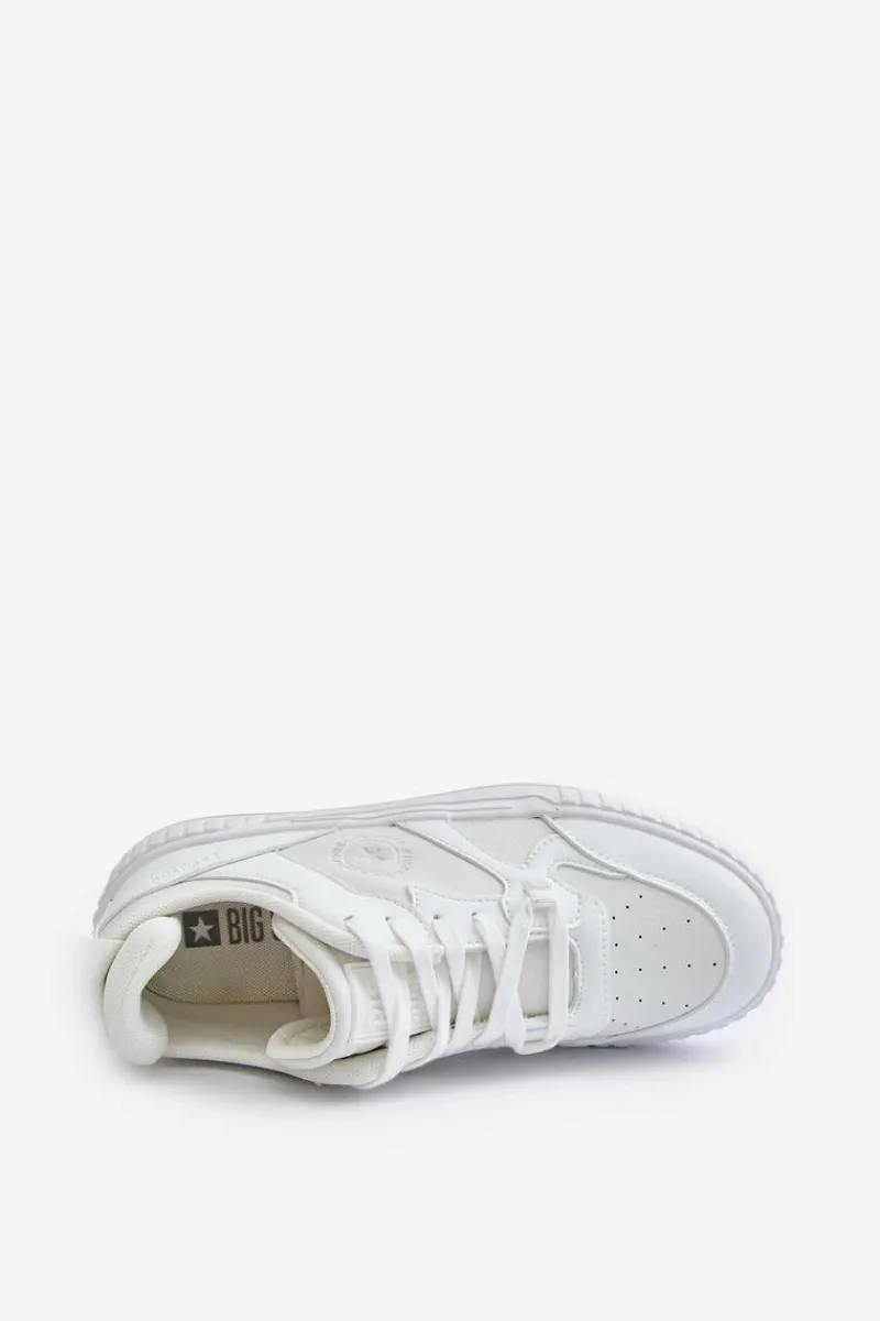 Obuwie Sportowe Męskie>Big Star Shoes Sneakersy Męskie Z Eko Skóry Big Star OO174003 Białe Biały