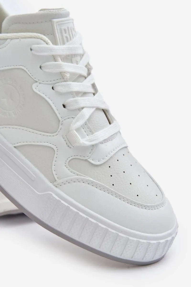 Obuwie Sportowe Męskie>Big Star Shoes Sneakersy Męskie Z Eko Skóry Big Star OO174003 Białe Biały