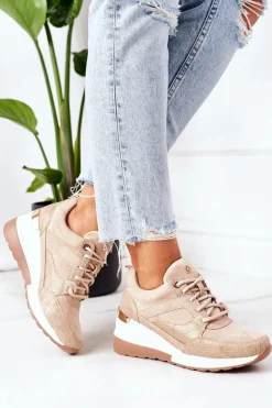 Evento Sneakersy Na Koturnie Beżowe Temida