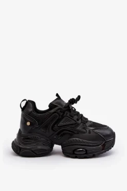 Hot Sneakersy Na Masywnej Podeszwie NN2N4045 Czarne Damskie Sneakersy Damskie