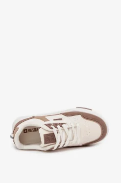 Sneakersy Na Platformie Big Star OO274A151 Ciemnobeżowe Damskie Buty Sportowe Big Star|Sneakersy Damskie