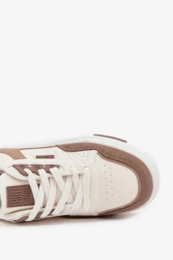 Sneakersy Na Platformie Big Star OO274A151 Ciemnobeżowe Damskie Buty Sportowe Big Star|Sneakersy Damskie