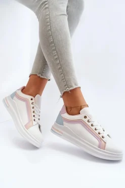 Online Sneakesy Damskie Z Brokatem Różowe Elnami Damskie Sneakersy Damskie