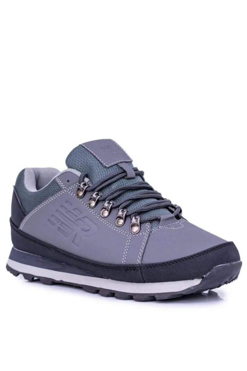 Obuwie Trekkingowe Męskie>Boto Solidne Męskie Szare Buty Trekkingowe Newlans