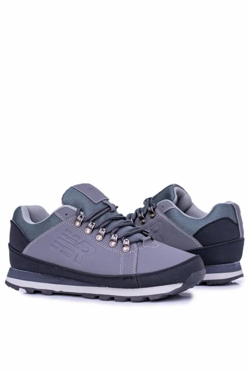 Obuwie Trekkingowe Męskie>Boto Solidne Męskie Szare Buty Trekkingowe Newlans