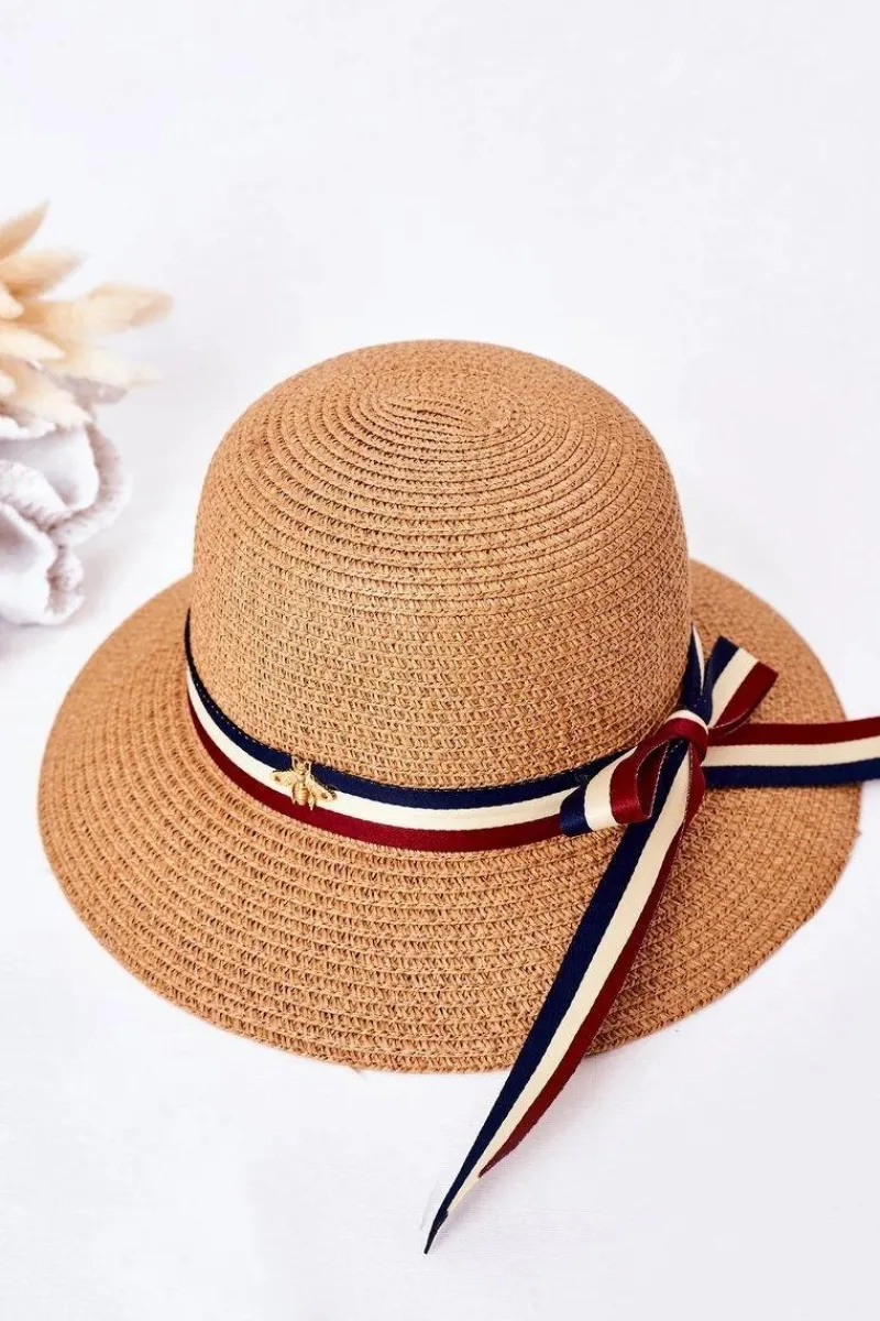 Best Boto Słomiany Kapelusz BRUNO ROSSI Camel