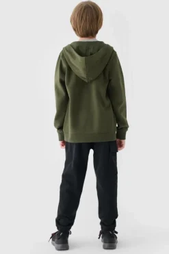 Outlet 4F Spodnie Chłopięce Dresowe Joggery JWAW24TTROM760-20S Czarne Czarny