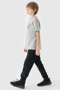 Outlet 4F Spodnie Chłopięce Dresowe Joggery JWAW24TTROM760-20S Czarne Czarny