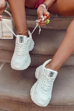 Best Sportowe Buty Big Star II274286 Białe Damskie Buty Sportowe Big Star