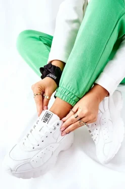 Best Sportowe Buty Big Star II274286 Białe Damskie Buty Sportowe Big Star