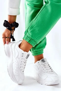 Best Sportowe Buty Big Star II274286 Białe Damskie Buty Sportowe Big Star