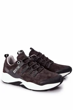 Sale Sportowe Buty Big Star Memory Foam Szare II174184 Męskie Obuwie Trekkingowe Męskie