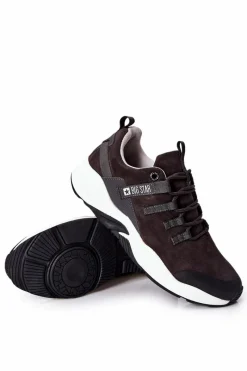 Sale Sportowe Buty Big Star Memory Foam Szare II174184 Męskie Obuwie Trekkingowe Męskie