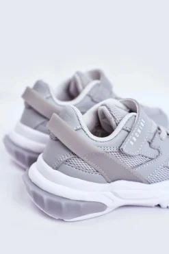Hot Boto Sportowe Buty Dziecięce Młodzieżowe Szare ABCKIDS B933204077
