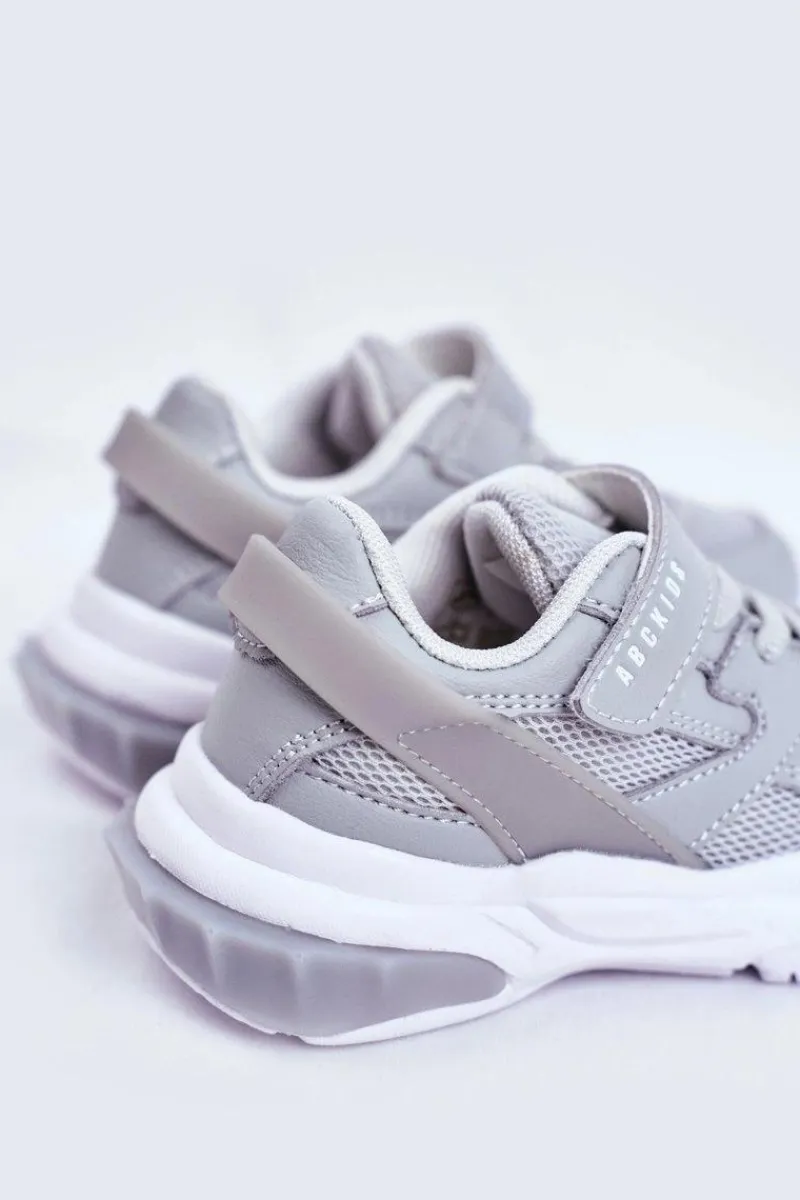 Hot Boto Sportowe Buty Dziecięce Młodzieżowe Szare ABCKIDS B933204077