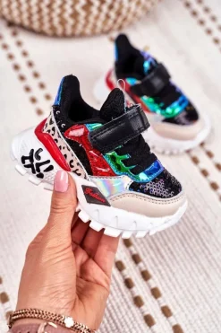 Best Sportowe Buty Dziecięce Na Rzepy Czarne Be Happy Dzieci Dziewczęce