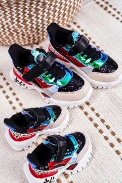 Best Sportowe Buty Dziecięce Na Rzepy Czarne Be Happy Dzieci Dziewczęce