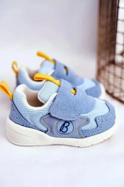 Dziewczęce>Boto Sportowe Buty Dziecięce na Rzep Zamszowe Niebieskie Malbred