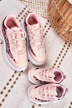 Outlet Sportowe Buty Dziecięce Różowe Dante Dzieci Dziewczęce