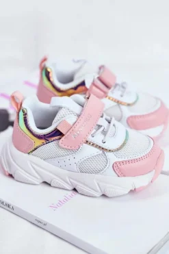 Discount Sportowe Buty Dziecięce Różowe ABCKIDS B011104349 Dzieci Dziewczęce