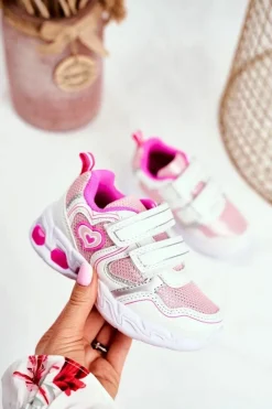 Discount Evento Sportowe Buty Dziecięce Świecące Na Rzepy Białe Scarlet