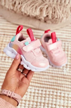 Clearance Sportowe Buty Dziecięce Świecące Różowe ABCKIDS B011105220 Dzieci Dziewczęce