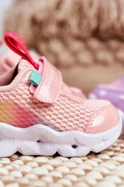 Clearance Sportowe Buty Dziecięce Świecące Różowe ABCKIDS B011105220 Dzieci Dziewczęce