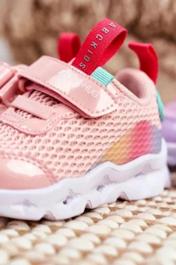 Clearance Sportowe Buty Dziecięce Świecące Różowe ABCKIDS B011105220 Dzieci Dziewczęce