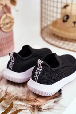 Best Sportowe Buty Dziecięce Wsuwane Czarne Eltros Dzieci Dziewczęce