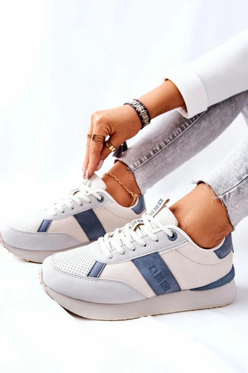 Clearance Big Star Shoes Sportowe Buty Memory Foam Big Star II274397 Szaro-Niebieskie