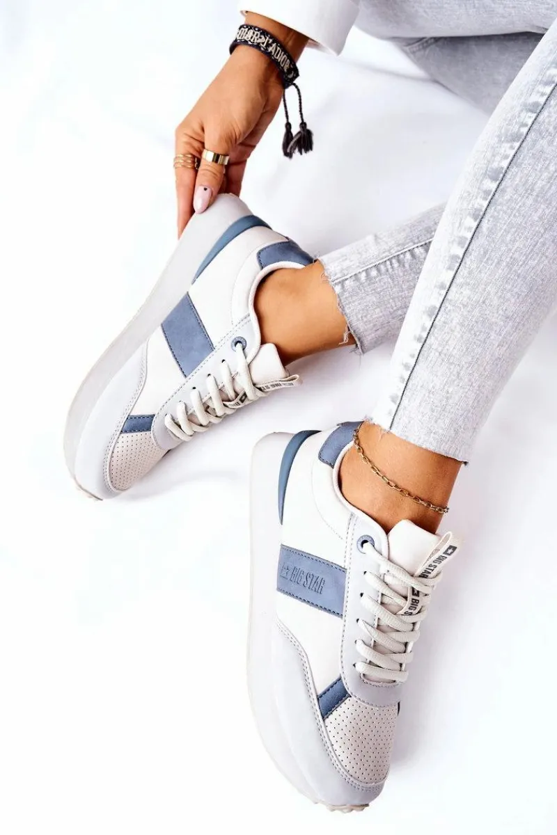 Clearance Big Star Shoes Sportowe Buty Memory Foam Big Star II274397 Szaro-Niebieskie