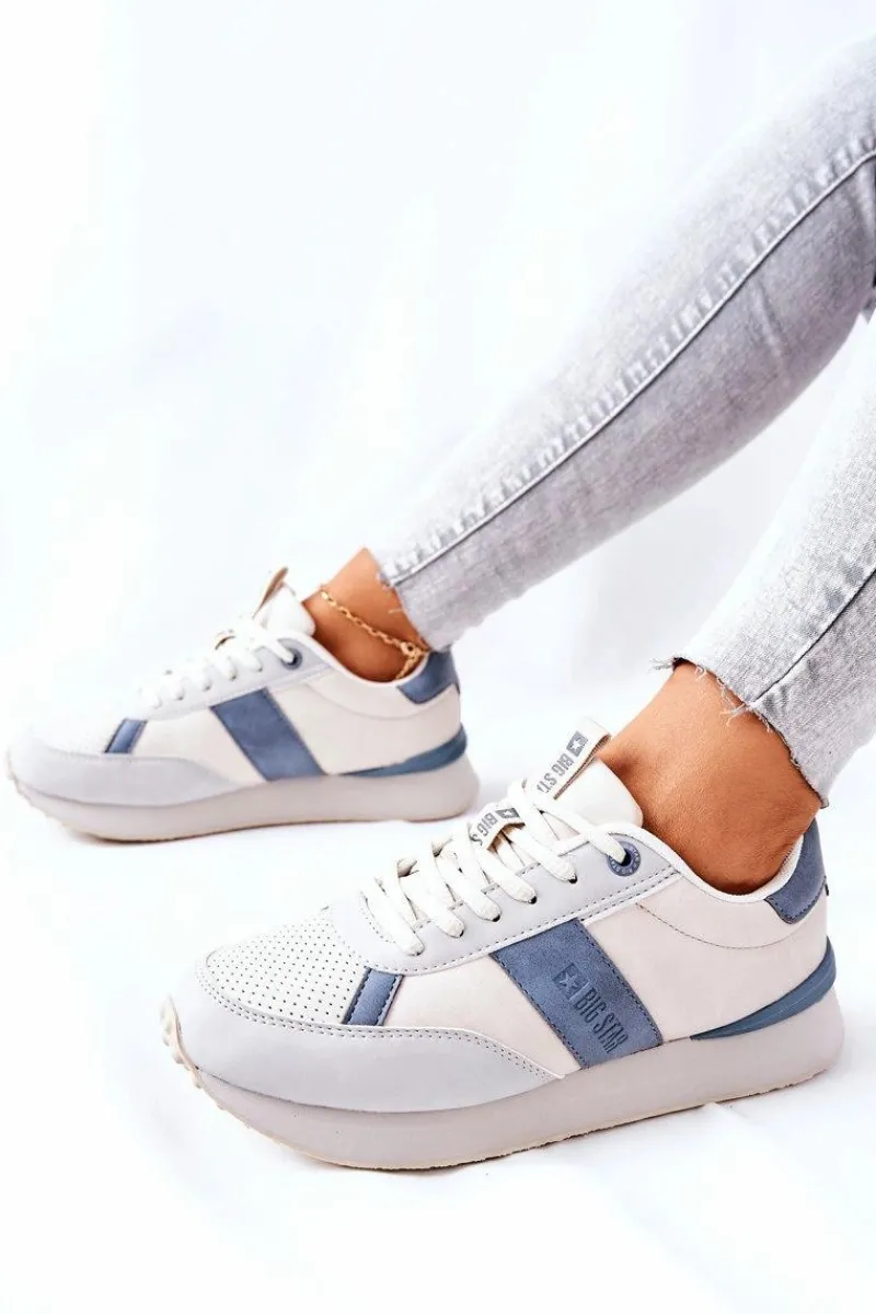 Clearance Big Star Shoes Sportowe Buty Memory Foam Big Star II274397 Szaro-Niebieskie