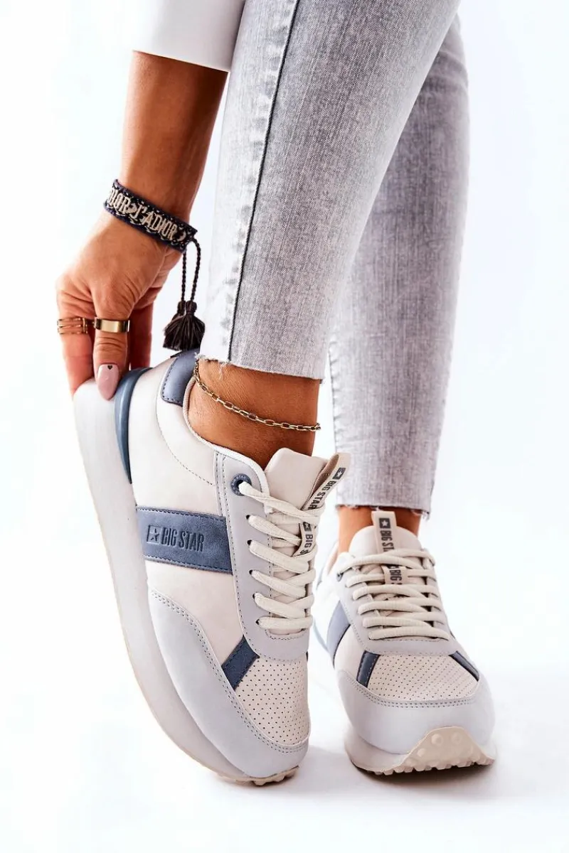 Clearance Big Star Shoes Sportowe Buty Memory Foam Big Star II274397 Szaro-Niebieskie