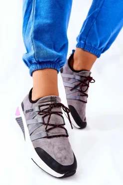 Trampki Damskie Big Star|Buty Sportowe Na Platformie></noscript>Big Star Shoes Sportowe Buty Memory Foam Big Star II274306 Szare