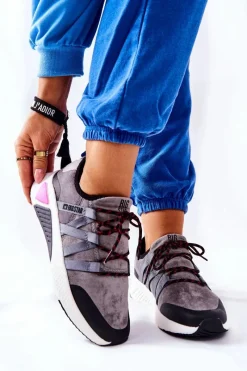 Trampki Damskie Big Star|Buty Sportowe Na Platformie></noscript>Big Star Shoes Sportowe Buty Memory Foam Big Star II274306 Szare