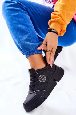 Discount Big Star Shoes Sportowe Buty Na Platformie Big Star II274313 Czarne Czarny